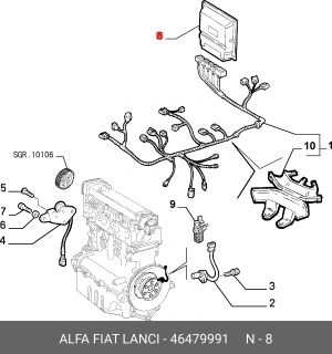Блок управления, система впрыска 46479991 ALFA FIAT LANCIA
