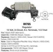Реле регулятор напряжения генератора IH765 TRANSPO