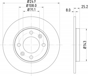 Тормозной диск MDC794 MINTEX