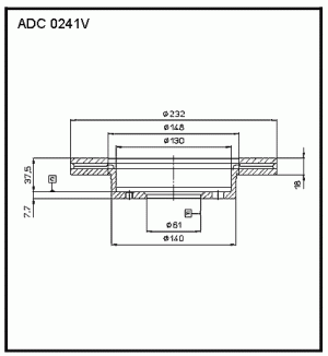 Диск тормозной ADC0241V ALLIED NIPPON