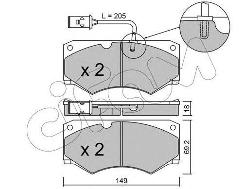 Комплект тормозных колодок, диско 822-014-3 CIFAM