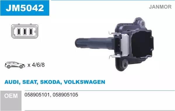 Катушка зажигания JM5042 JANMOR