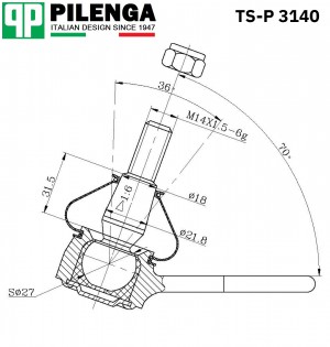 Опора шаровая подвески TSP3140 PILENGA