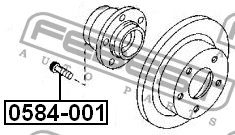 Шпилька ступицы колеса 0584-001 FEBEST