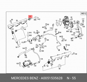 Датчик, давление подачи топлива A 005 153 56 28 MERCEDES BENZ