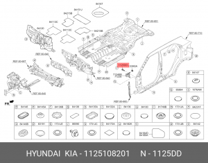 Болт крепления 1125108201 HYUNDAI KIA