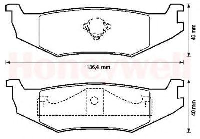 Комплект тормозных колодок, диско 571516B BENDIX JURID