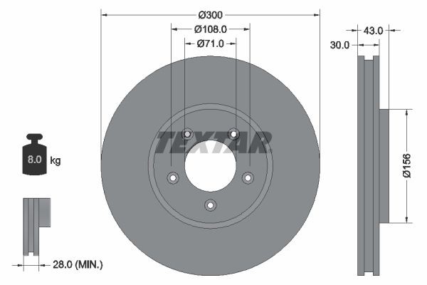 Тормозной диск 92099000 TEXTAR