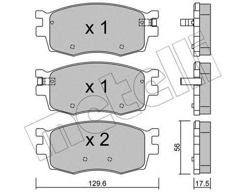 Комплект тормозных колодок, диско 22-0724-0 METELLI