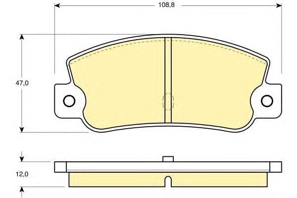 Комплект тормозных колодок, диско 6103603 GIRLING