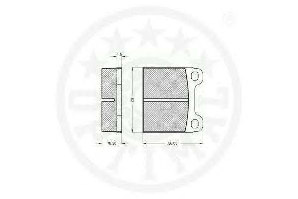 Комплект тормозных колодок, диско 9163 OPTIMAL