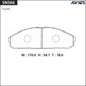 Колодки тормозные дисковые SN566 ADVICS