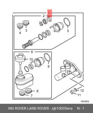 Главный тормозной цилиндр SJB10035EVA MG ROVER LAND ROVER
