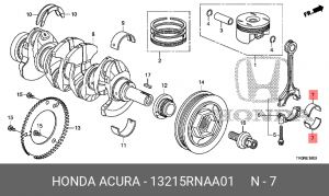Вкладыши шатунные 13215RNAA01 HONDA