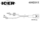 Сигнализатор, износ тормозных колодок 610233E ICER
