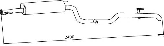 Глушитель выхлопных газов конечный 56303 DINEX