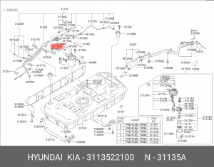 Клапан топливной системы 3113522100 HYUNDAI KIA