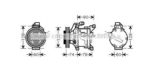 Компрессор, кондиционер TOK445 AVA