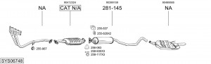 Средний глушитель выхлопных газов 283089 BOSAL