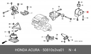 Подушка двигателя 50810S3VA01 HONDA