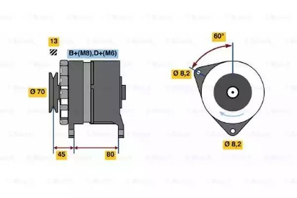 Генератор 0 986 035 810 BOSCH