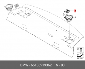 Акустика - динамик 65 13 6 919 362 BMW