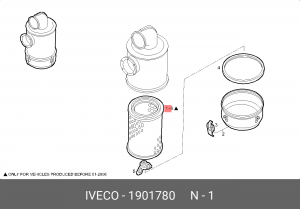 Воздушный фильтр 1901780 IVECO