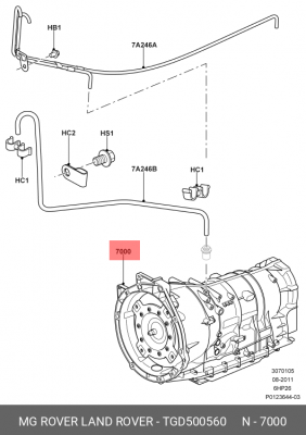 Автоматическая коробка передач TGD500560 LAND ROVER