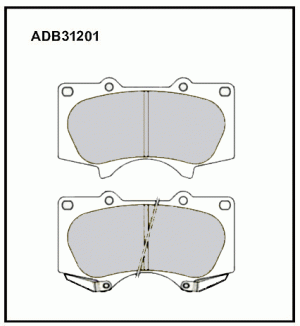 Колодки тормозные дисковые ADB31201 ALLIED NIPPON