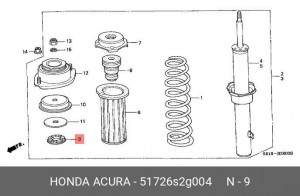 Подшипник опоры амортизатора подвески 51726S2G004 HONDA