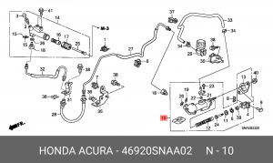 Главный цилиндр, система сцепления 46920SNAA02 HONDA