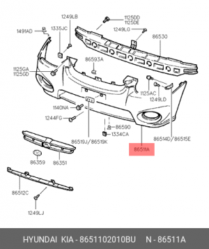 Буфер 8651102010BU HYUNDAI KIA