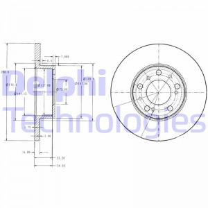Тормозной диск BG2257 DELPHI