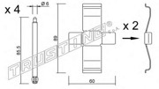 Комплектующие, колодки дискового тормоза KIT076 TRUSTING