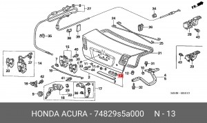 Деталь 74829S5A000 HONDA