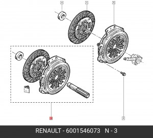 Комплект сцепления 6001546073 RENAULT