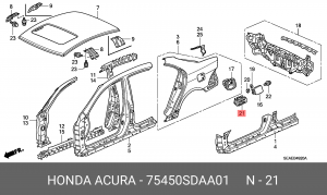 Клапан вентиляции салона 75450SDAA01 HONDA