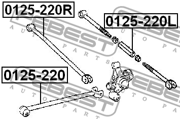 Рычаг подвески 0125-220R FEBEST