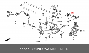 Рычаг подвески 52390-SWA-A00 HONDA