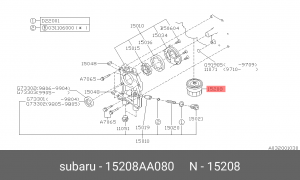 Масляный фильтр 15208AA080 SUBARU