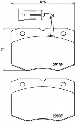 Комплект тормозных колодок, диско PA6019 BREMBO