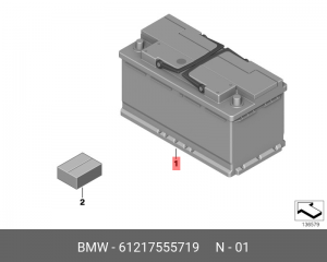 Батарея аккумуляторная 61 21 7 555 719 BMW