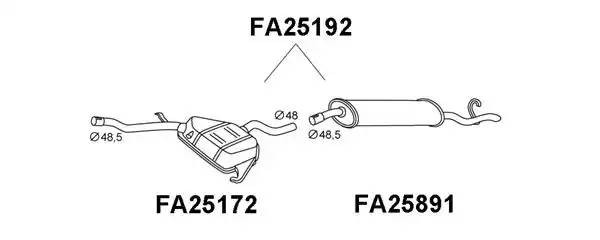 Глушитель выхлопных газов конечный FA25192 VENEPORTE