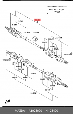 Деталь 1A1025020 MAZDA