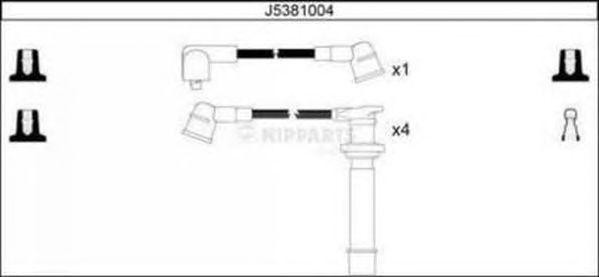 Ккомплект проводов зажигания J5381004 H B JAKOPARTS NIPPARTS