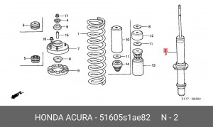 Амортизатор подвески 51605S1AE82 HONDA