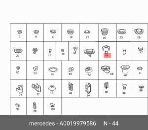Заглушка отверстия для домкрата A0019979586 MERCEDES BENZ