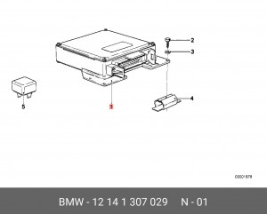 Блок управления, управление двигателем 12141307029 BMW