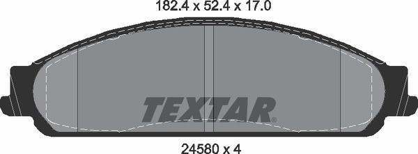Комплект тормозных колодок, диско 2458002 TEXTAR