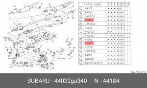 Прокладка, выпускной трубопровод 44022GA340 SUBARU